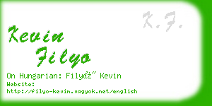 kevin filyo business card